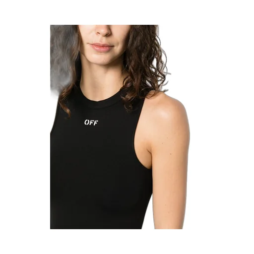 Off-White Sleek Rowing Sleeveless Mini Dress