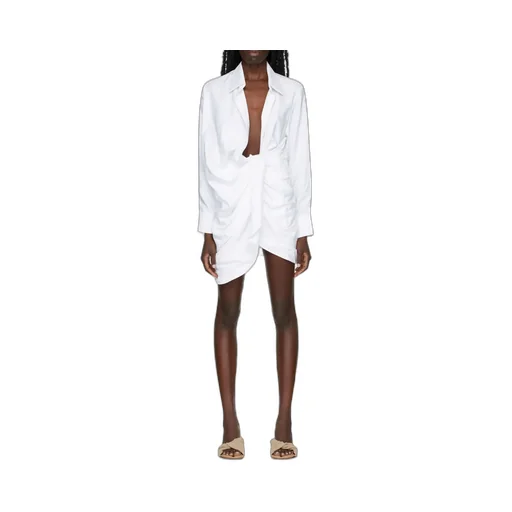 Draped Shirt Dress