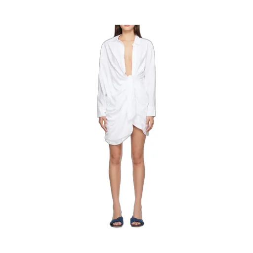 Draped Shirt Dress