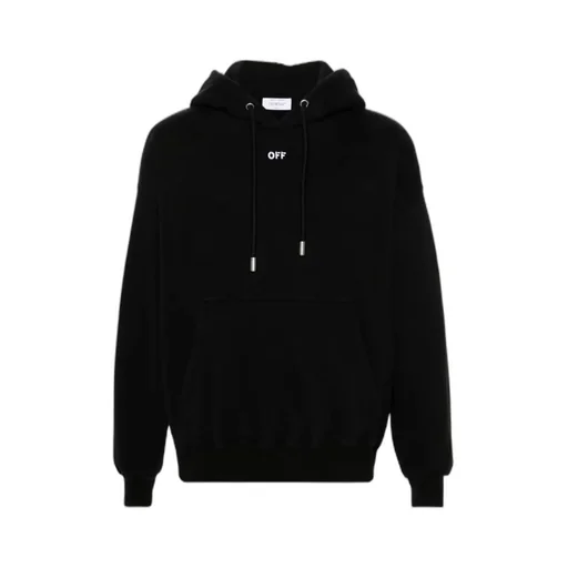 Off-White Logo Embroidered Drawstring Hoodie