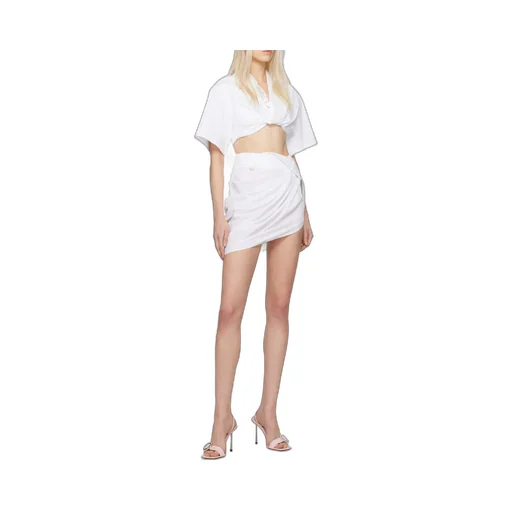 Jacquemus Asymmetrical Draped Mini Skirt