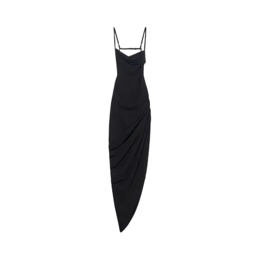 Jacquemus Asymmetric Draped Midi Dress