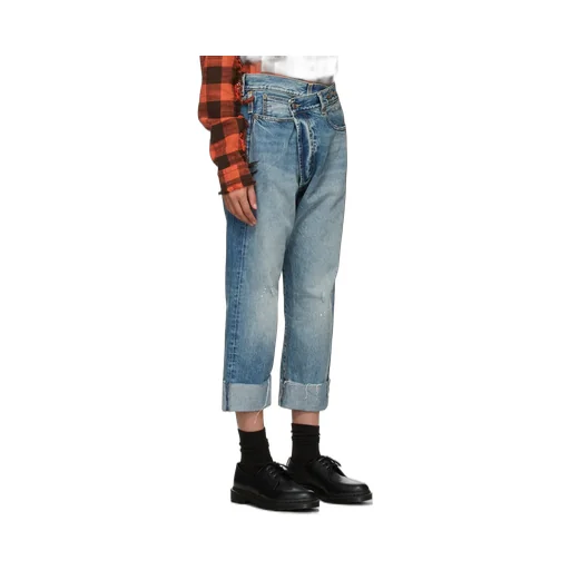 R13 Crossover Cropped Jeans