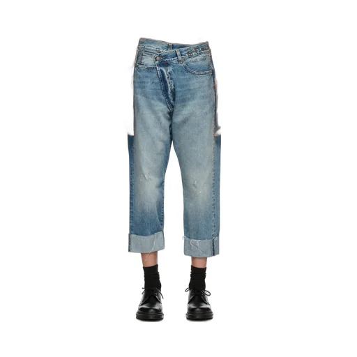 R13 Crossover Cropped Jeans