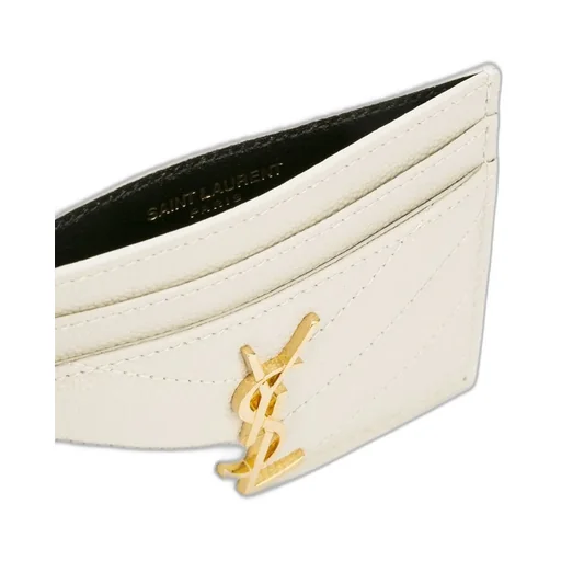 Saint Laurent Cassandre Logo Plaque Card Case
