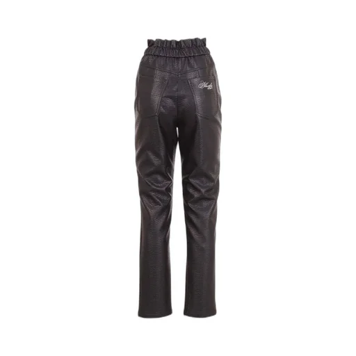 Faux-Leather Slim Trousers