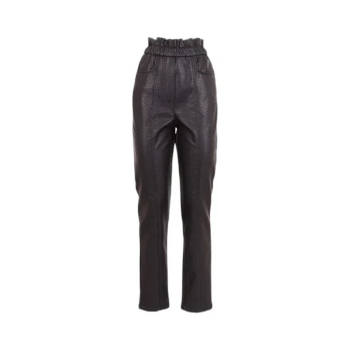 Faux-Leather Slim Trousers