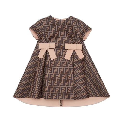Fendi Kids Ff All-Over Printed Dress