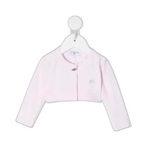 Rhinestone-Detail Buttoned Cardigan