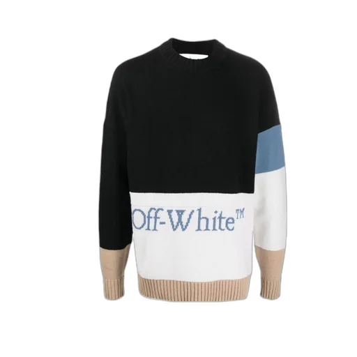 Off-White Colour-Block Knitted Sweater
