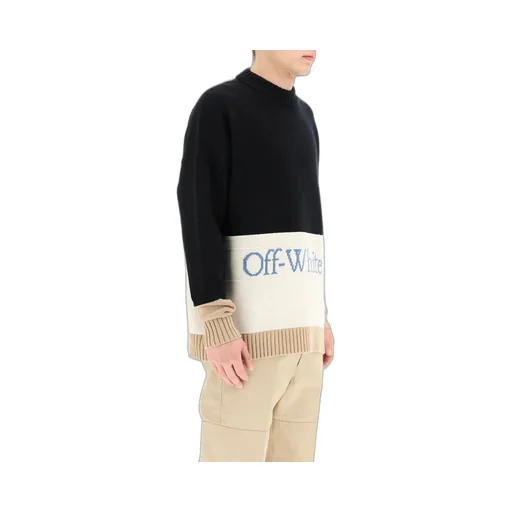 Off-White Colour-Block Knitted Sweater