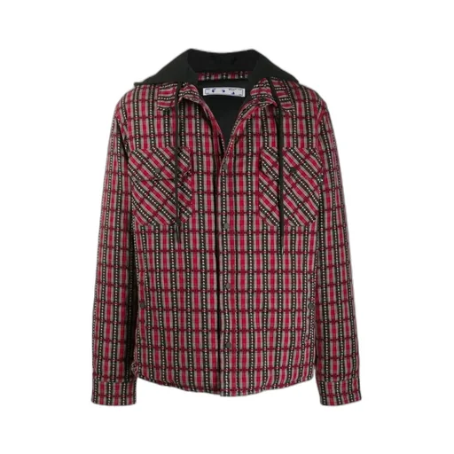Off-White Checked Hooded Jacket