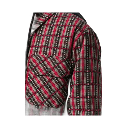 Off-White Checked Hooded Jacket