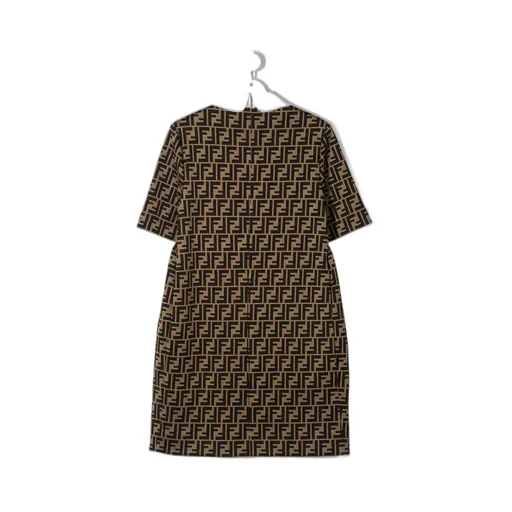 Fendi Kids Ff Motif Short-Sleeved Dress
