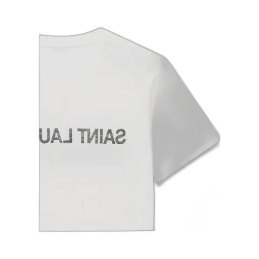 Saint Laurent Reverse Logo Printed Crewneck T-Shirt