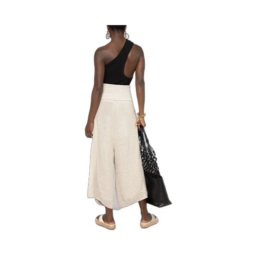 Wide-Leg Knitted Trousers