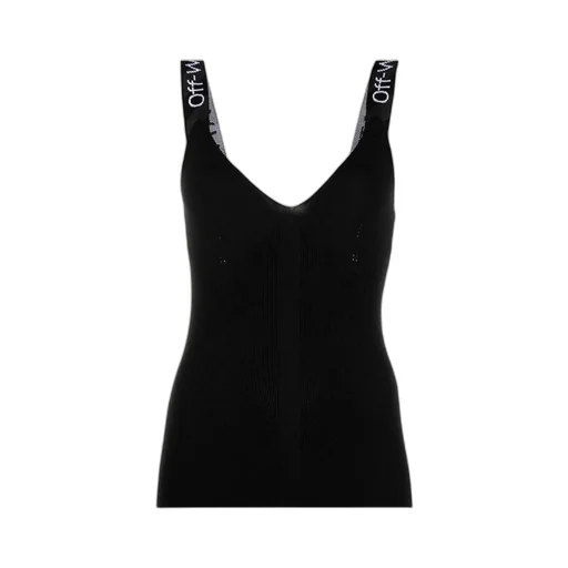 Off-White Logo Strap Midi Dress
