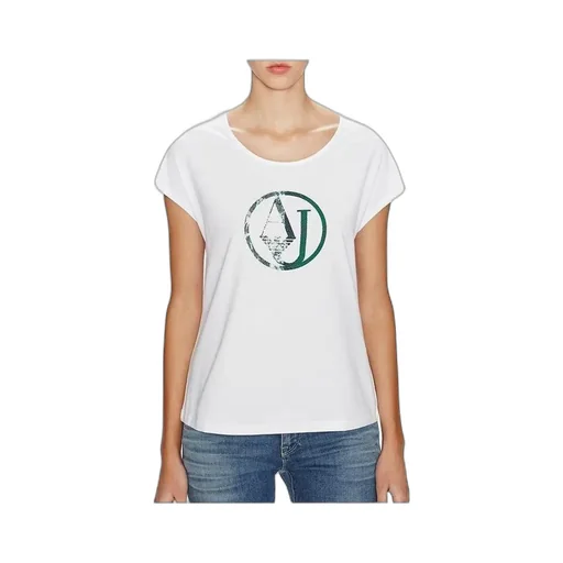 Armani Jeans Armani Denim White Cotton Printed Bat T-Shirt A5H56Ah10