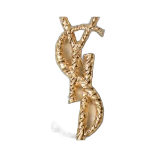 Ysl Logo Letter Brooch