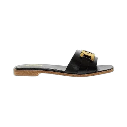 Chain-Detail Flat Sandals
