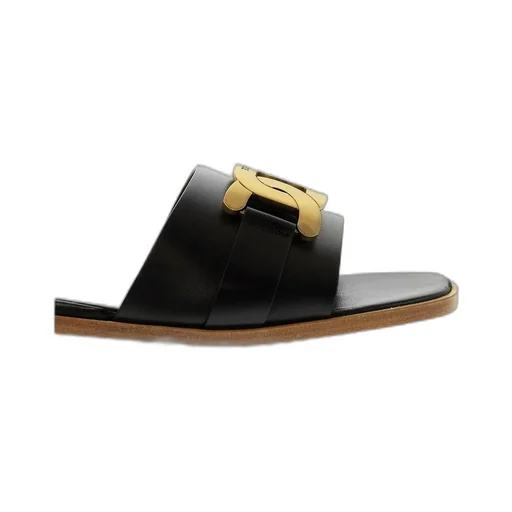 Chain-Detail Flat Sandals