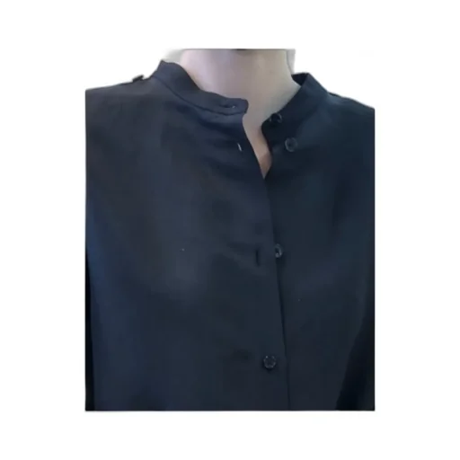 Buttoned Collarless Shirt