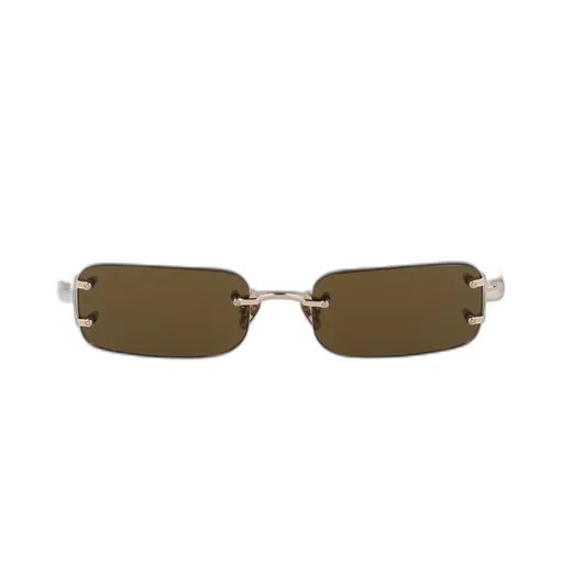 Rimless Rectangular-Frame Sunglasses