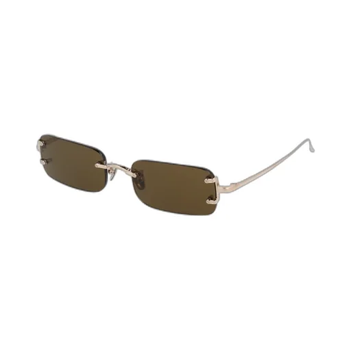Rimless Rectangular-Frame Sunglasses