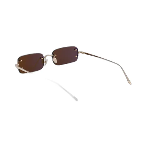 Rimless Rectangular-Frame Sunglasses