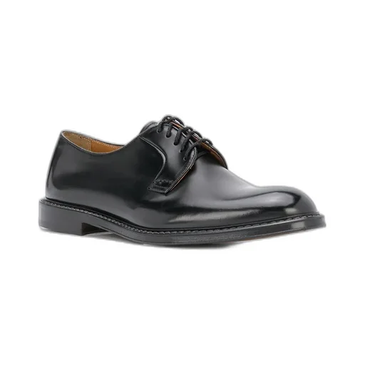 Doucal's Round Toe Lace-Up Shoes