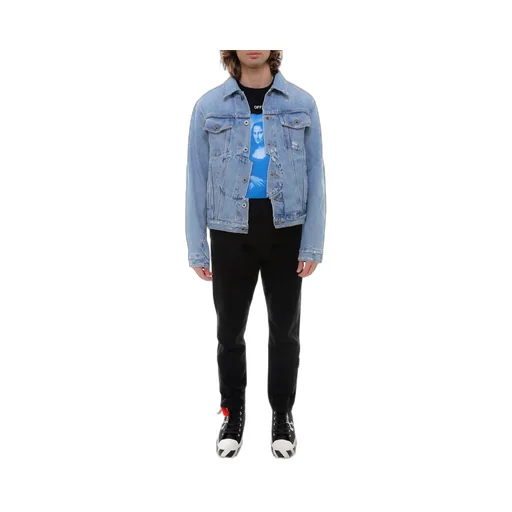 Off-White Industrial Belted Tapered Jeans