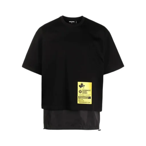 Logo-Patch Removable-Panel T-Shirt
