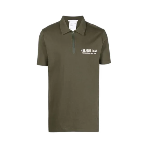Logo Print Zipped Polo Shirt