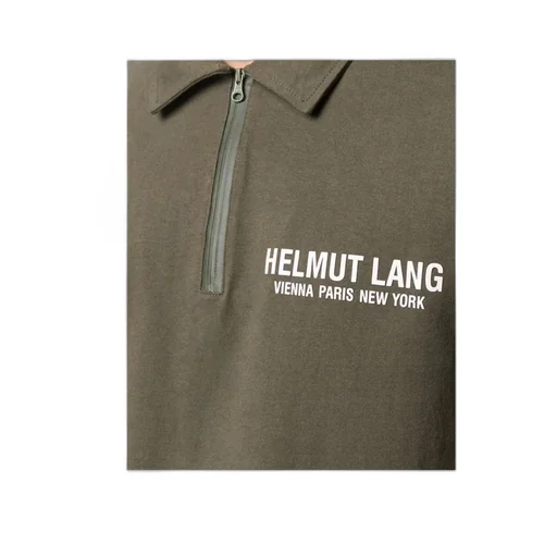 Logo Print Zipped Polo Shirt