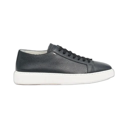 Santoni Round Toe Lace-Up Sneakers