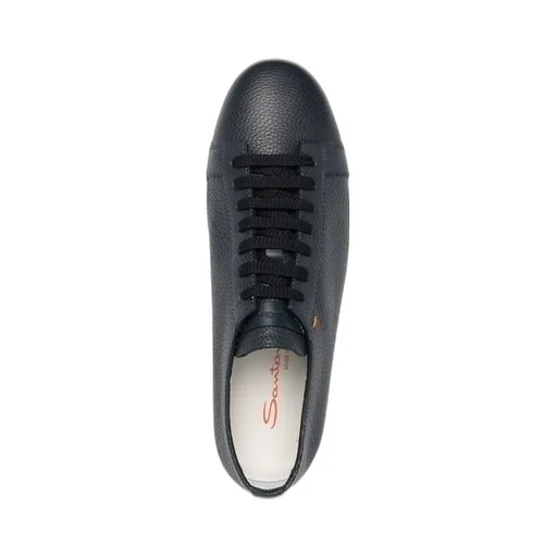 Santoni Round Toe Lace-Up Sneakers