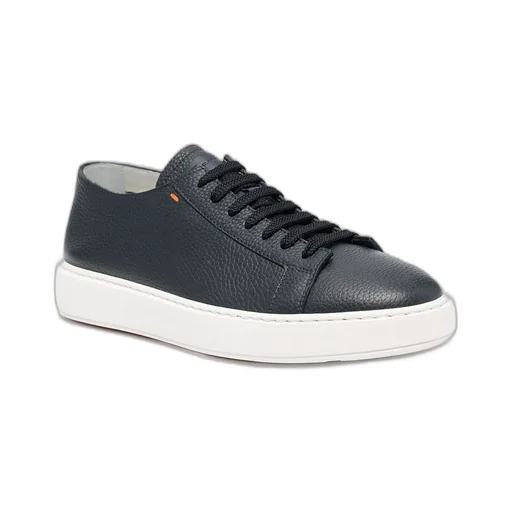 Santoni Round Toe Lace-Up Sneakers