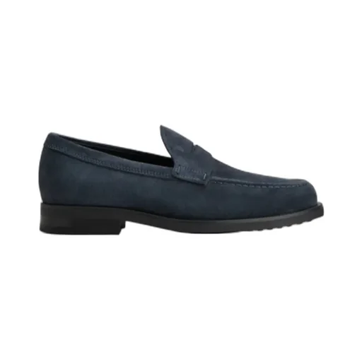 Tod's Monogram-Stamped Round-Toe Loafers