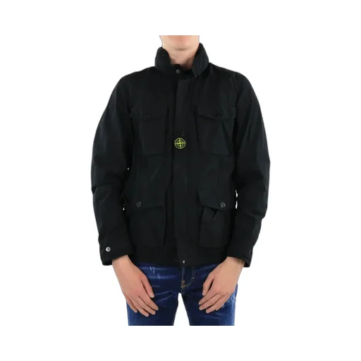 Black Hooded Casual Jacket