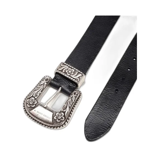 Golden Goose Deluxe Brand Logo Plaque Buckle Belt