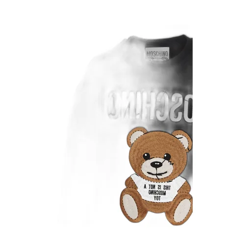 Teddy Motif Embroidered Sweatshirt