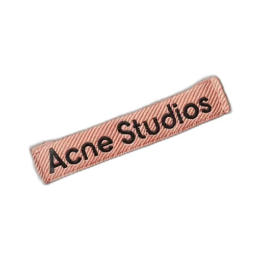 Acne Studios Logo Detailed Fringed Edge Scarf