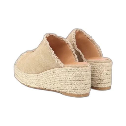 Frayed Espadrille Mules