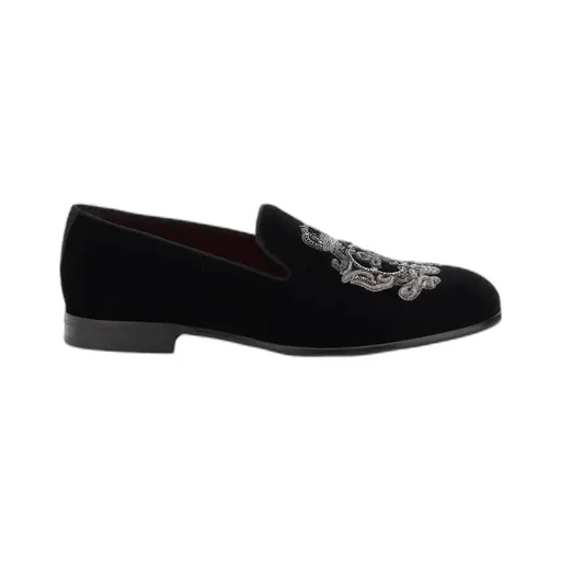 Dolce & Gabbana Monogram Embroidered Loafers