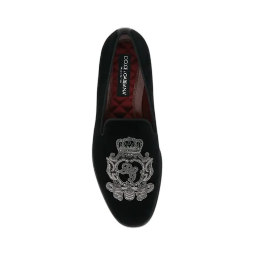 Dolce & Gabbana Monogram Embroidered Loafers