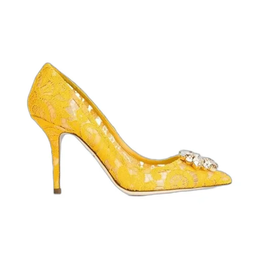 Dolce & Gabbana Taormina Lace Embellished Pumps
