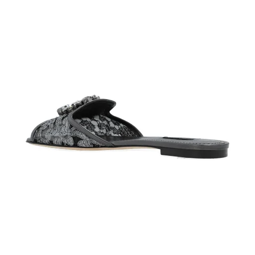 Dolce & Gabbana Bianca Crystal Embellished Sandals