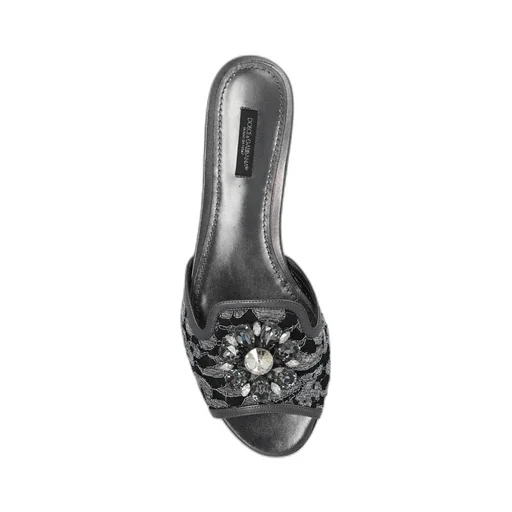 Dolce & Gabbana Bianca Crystal Embellished Sandals