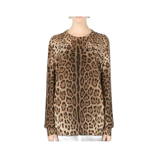 Dolce & Gabbana Animal Print Knit Sweater