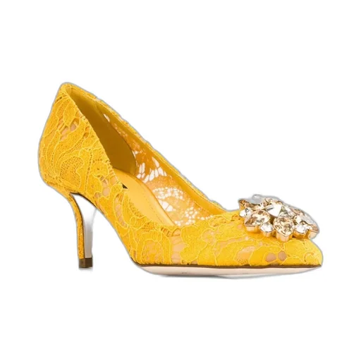 Dolce & Gabbana Taormina Lace Embellished Pumps